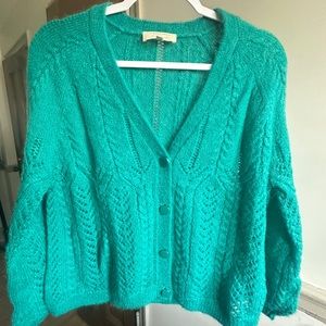 Sezane green sweater small